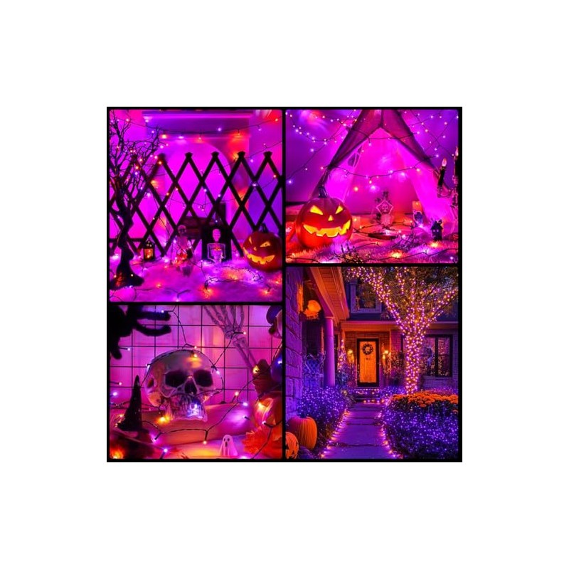 INGEQUIS Guirnalda de Luces Solar Halloween 10M de 100LEDs con