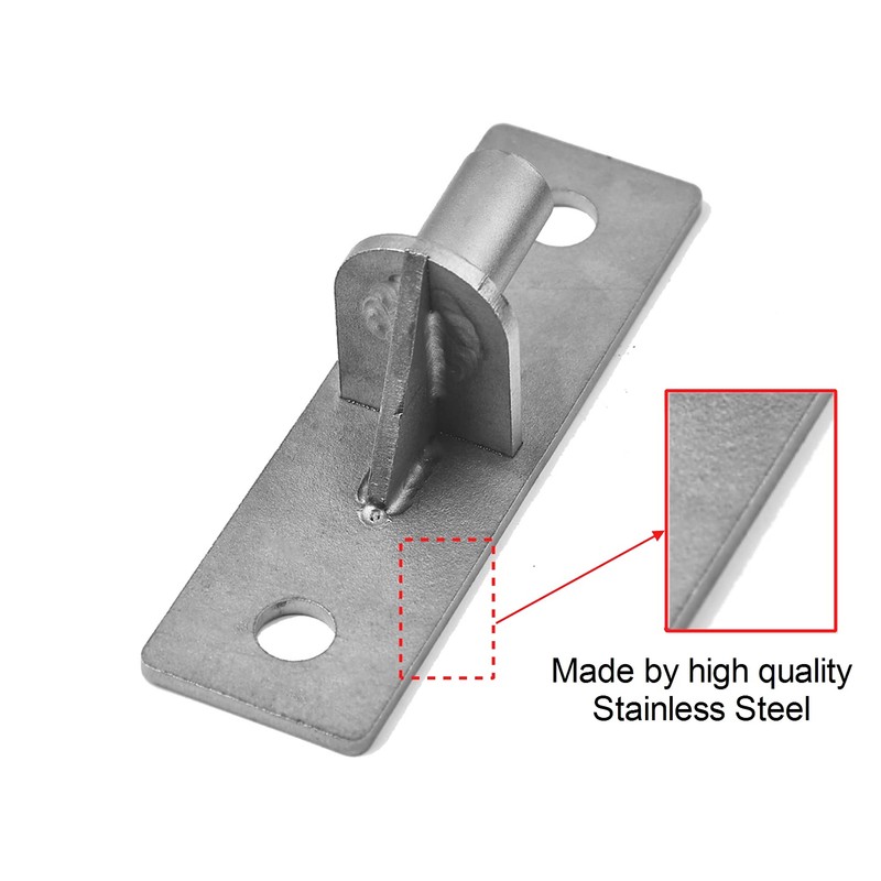 Wall Mount Flat Back Gate Hinges, 2 Pack, Wood Fence