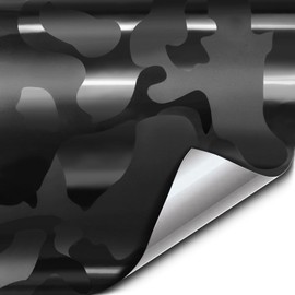 VViViD+ Stealth Black Multi-Finish Camouflage Vinyl Wrap with Air Release (6ft x 59”)