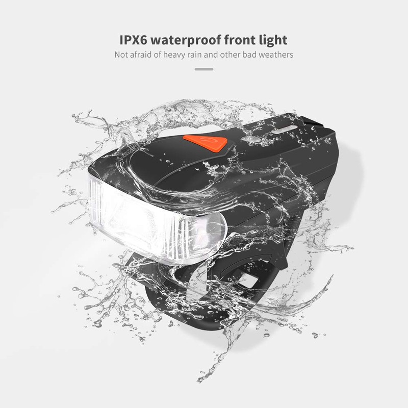 Bike Light Headlight and Taillight for Bike IPX6 Waterproof Wireless