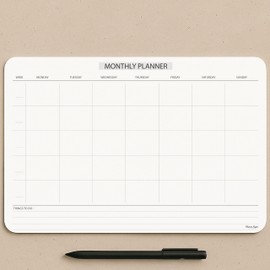 Undated Monthly Planner Notepad,Desk Calendar for Organizing&Scheduling Tasks-Productivity Tracker,Goals,Notes&To-Do Lists–A4 Size (8,3"X11,7")Premium Thick Paper with Cardboard Back Support 50 Sheets for Professionals.