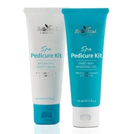 Belle Azul 4-in-1 Spa Pedicure Kit w/ Argan Oil, Aloe Vera & Tee Tree Oil (2 Pk)