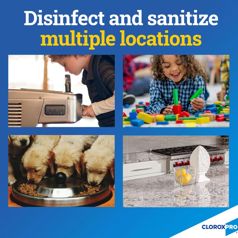 CloroxPro Anywhere Daily Disinfectant and Sanitizer, No-Rinse Food Contact Sanitizer,