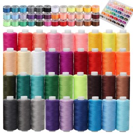 72 Pcs Assortment Bobbins Sewing Threads Kit, 400 Yards Sewing Machine Threads, Polyester Thread Spools, Prewound Bobbin with Case, DIY Sewing Accessories for Hand or Overlock Machine(36 Colors)