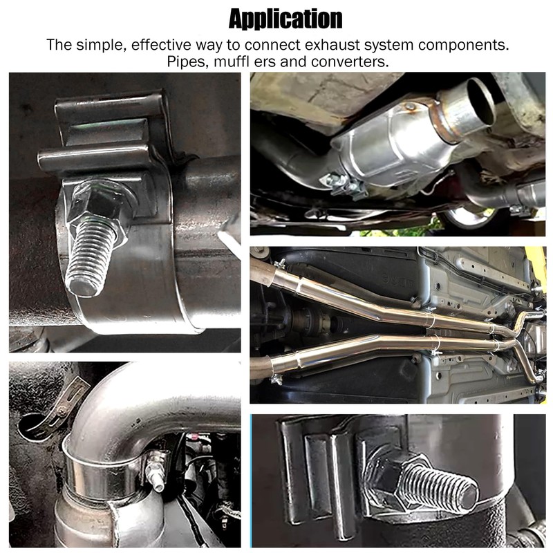 Vitonsbay 2.75 Inch Exhaust Clamp,2 3/4 Narrow Exhaust Band Clamp