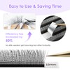SEEDEW Single Tip 2D Y Lash Extensions, 0.07mm D Curl