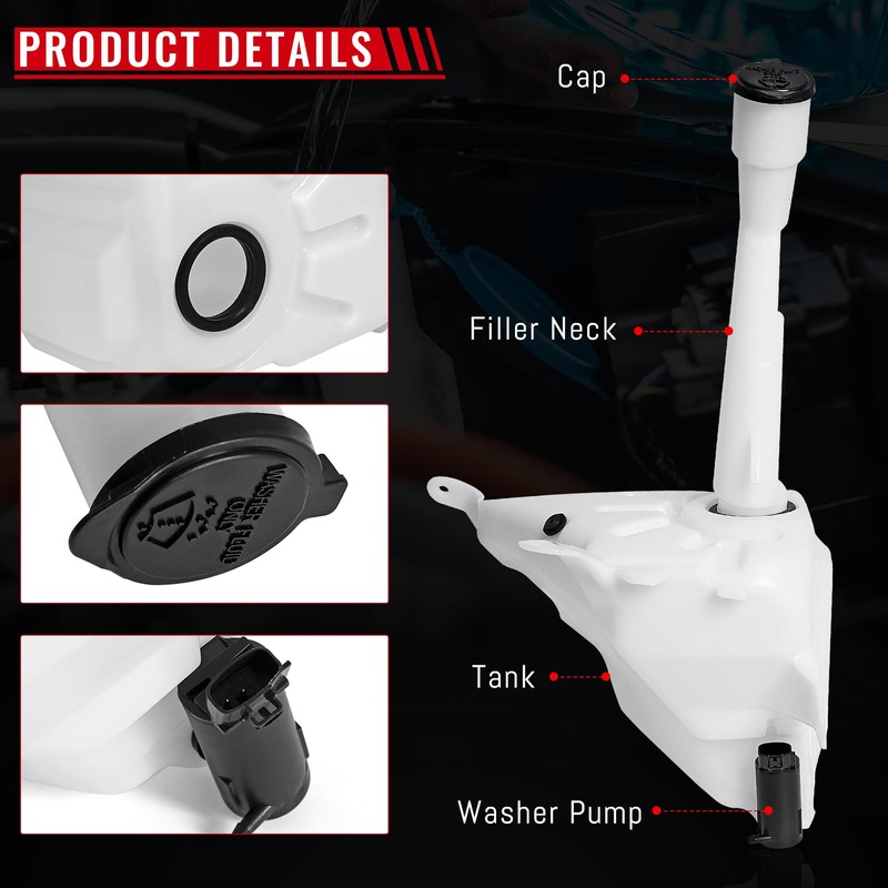 Windshield Washer Reservoir Tank for Toyota Tacoma 1998-2004 | No