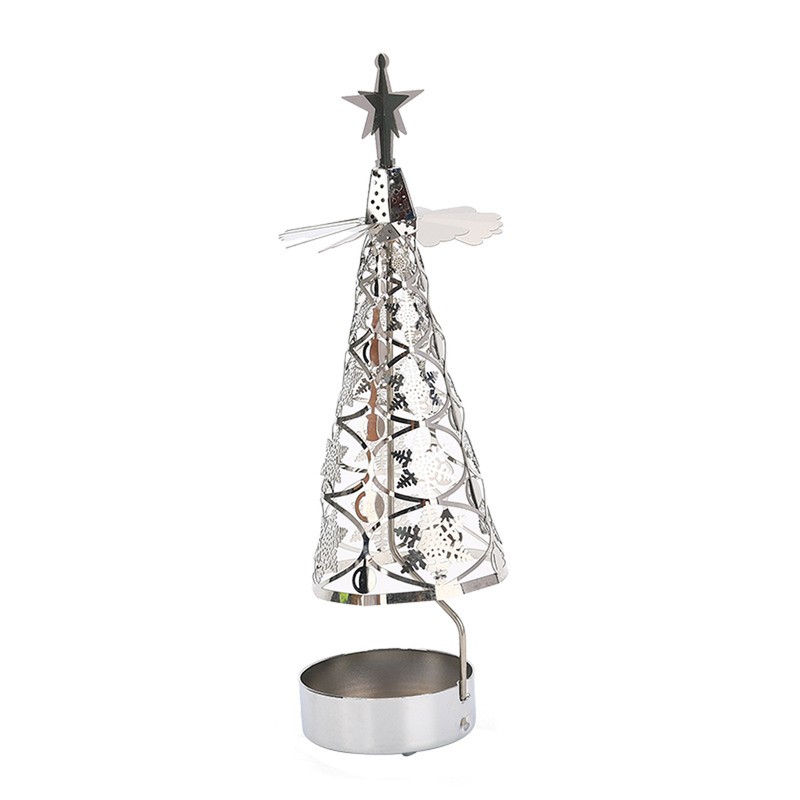 Christmas Aromatherapy Candle Hot Tree Revolving Candle Holder Walking Light