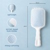 Rey Naturals Detangler Hair Brush | Flexible Bristles | Paddle