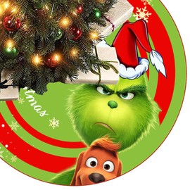 36 Inches Christmas Tree Skirt Tree Decorations, Large Christmas Decor Mat Tree Skirts Mats for Decor Holiday Party Indoor Outdoor