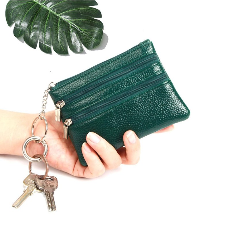 Women's Genuine Leather Coin Purse Mini Pouch Change Wallet with