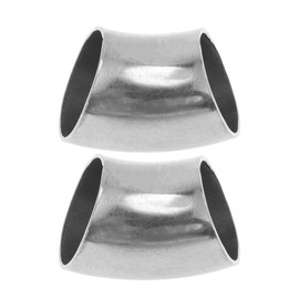 Motoforti 2pcs 45 Degree Mandrel Bend Elbow Car Modified Exhaust Pipe Tubing Piping 1" Inch OD Thickness 1.0mm/20GA 25x32x1.0mm 201 Stainless Steel Silver Tone