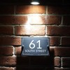 Badgemaster Modern Anthracite House Number Sign Plaque Stainless Steel Standoffs