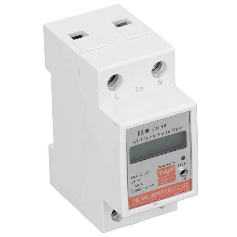 LCD Digital Energy Meter Smart WIFI DIN Rail Mount Single