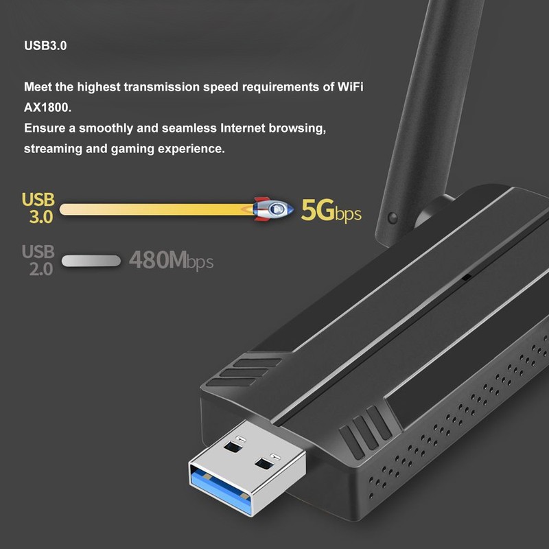 USB3.0 Wireless Network Card 1800M WiFi6 Dual Band Wireless Network
