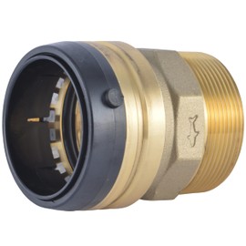 SharkBite 1/2 Inch MNPT Adapter, Push to Connect Brass Plumbing Fitting, PEX Pipe, Copper, CPVC, PE-RT, HDPE, U120LFA