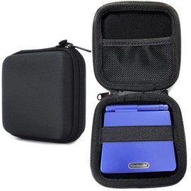 TRIPHKAR Portable Case Organiser Case Hard EVA Case for GBA SP Gameboy Advance SP Console, MacBook Charger, Cable and Accessories (Black), black, Minimalist