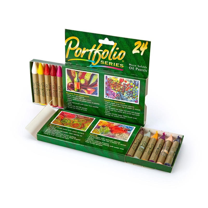 Crayola Portfolio Series Oil Pastels, Water Soluble, 24 Count, Colors