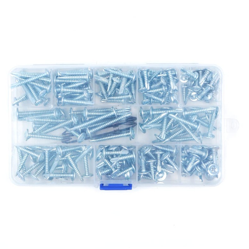 Box of 210pcs ZONADAH M4.2 Self Drilling Tek Screws with