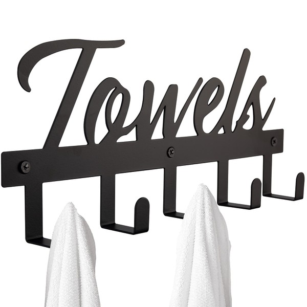 Aesthetic Bathroom Towel Rack for Wall Mount – Space Saving and Easy to Install Towel Holder Hooks - The Perfect Addition to Your Bathroom Decor