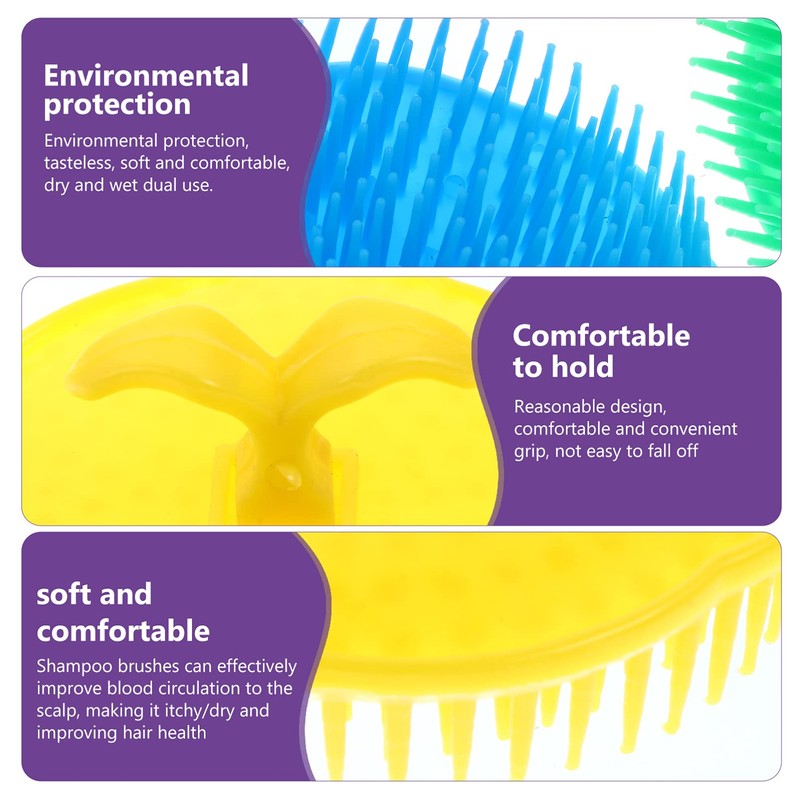 Artibetter 12-teiliges Set zur Massage von Leder und Haar, Haarbürsten,