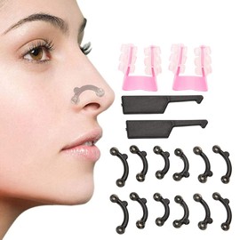 16pcs Nose Up Clip Nose Shaper 3D, Kit de Belleza alisadora Fashion para Nose, Nariz Levante Corrector de Plástico Herramientas de Belleza 3 tamaños
