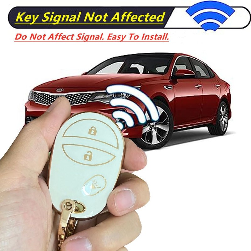 Rilnaewn Soft TPU for Toyota Key Fob Shell Fits for