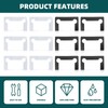 20Pcs Glass Shower Door Hinge Gasket Replacement, Grid Rubber Glass