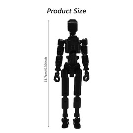 JNGTKL T13 Action Figure, 3D Printed Multi-Jointed Movable Titan 13 Action Figure, T13 Action Figure, For Game Lovers Desktop Decorations Action Figure (Black Purple)