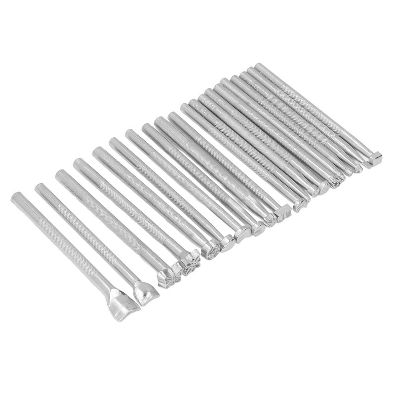20Pcs Leather Stamping Tools Different Patterns High Hardness Anti Rust