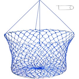 Crab Traps for Blue Crabs Set, Foldable Crab Net and Portable Fish Basket with Bait Clip and Rope, Portable Crabbing Equipment for Saltwater and Freshwater pier Deck Bridge 24 * 20 * 12inch