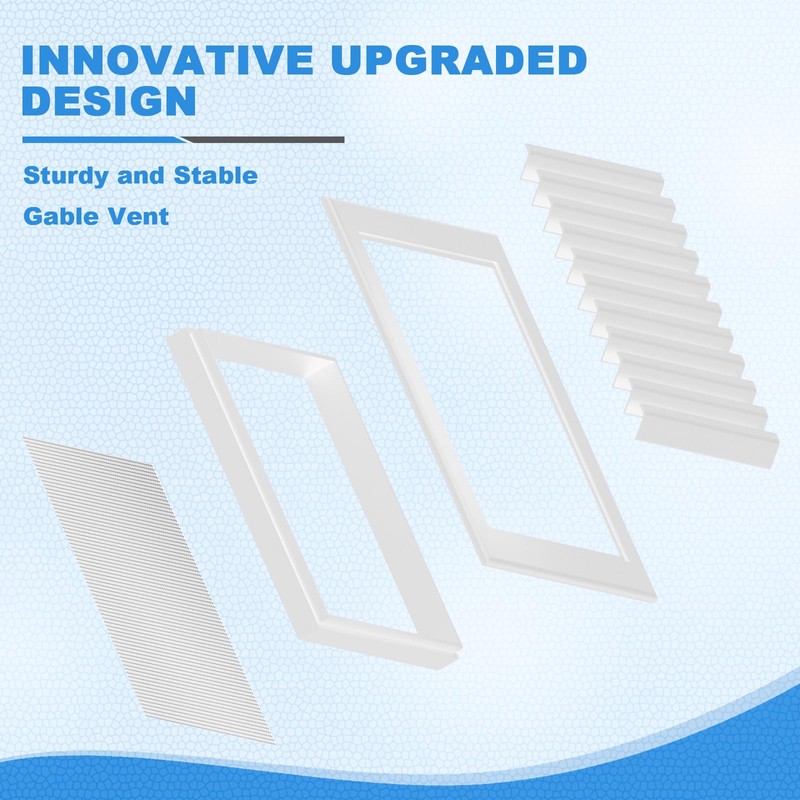 Zepoty 10" X 10" Aluminum Gable Vent with Screen, Effective