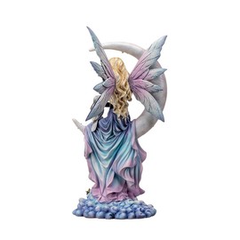 Pacific Giftware 13" Tall Ethereal Luna Fairy Figurine, Spirit of The Moon with Celestial Glow and Mystical Owl, Home Decor, Collectible Figurine
