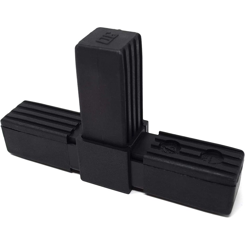 Design61 4 x T-piece connector for square pipes, pipe connectors,