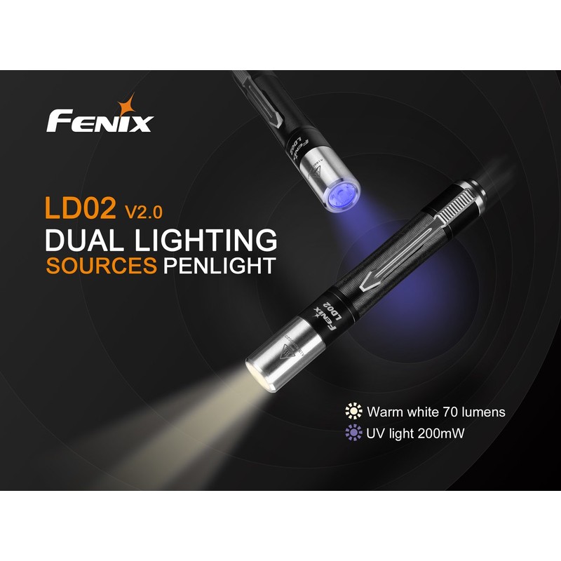 EdisonBright Fenix LD02 V2.0 70 Lumen Neutral White/UV Pen-Type LED
