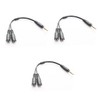 Gatuida 3pcs Headset Splitter Adapter Position to and Microphone Ports