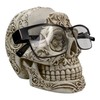 Top Brass Skull Eyeglasses Holder – 4” Tall Gothic Skull-Shaped