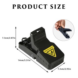 ZEACCT Effective Mouse Trap, Heavy Duty Mouse Trap, (Pack of Two) Suitable for Indoor and Outdoor Rodent Mouse Traps, Reusable, Easy to Disassemble for Cleaning, Best Instant Mouse Killer Mouse Trap