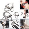 Pair of Stainless Steel 316 Fixed Snap Shackle，Quick Release Fixed