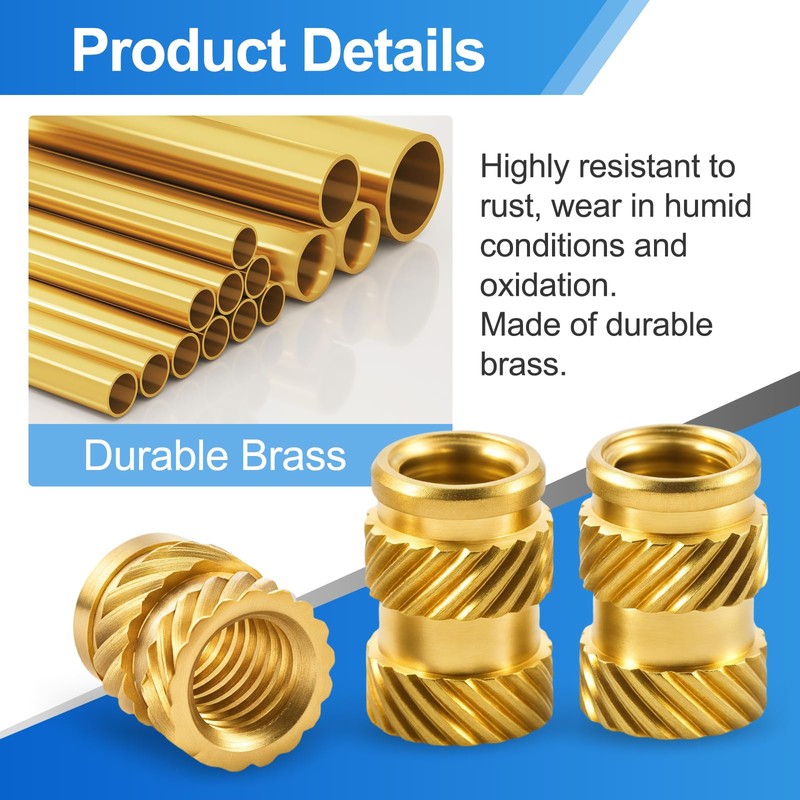 400 Pcs Zruosiniy Premium Brass Threaded Inserts Kit, M2 M2.5