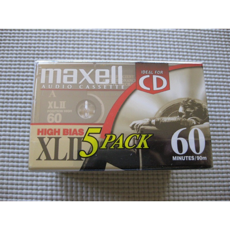 Maxell 139858 60-Minute High Bias Standard Cassette Audio Tape -
