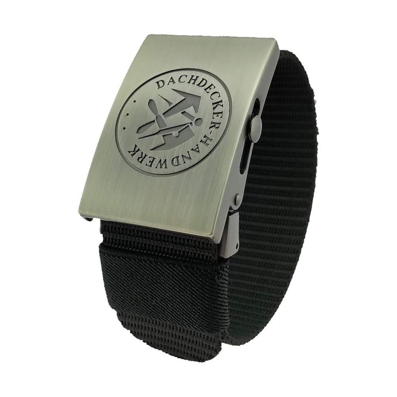 GravurManufakturBerlin Trouser belt, roofer craft and guild sign, leather belt