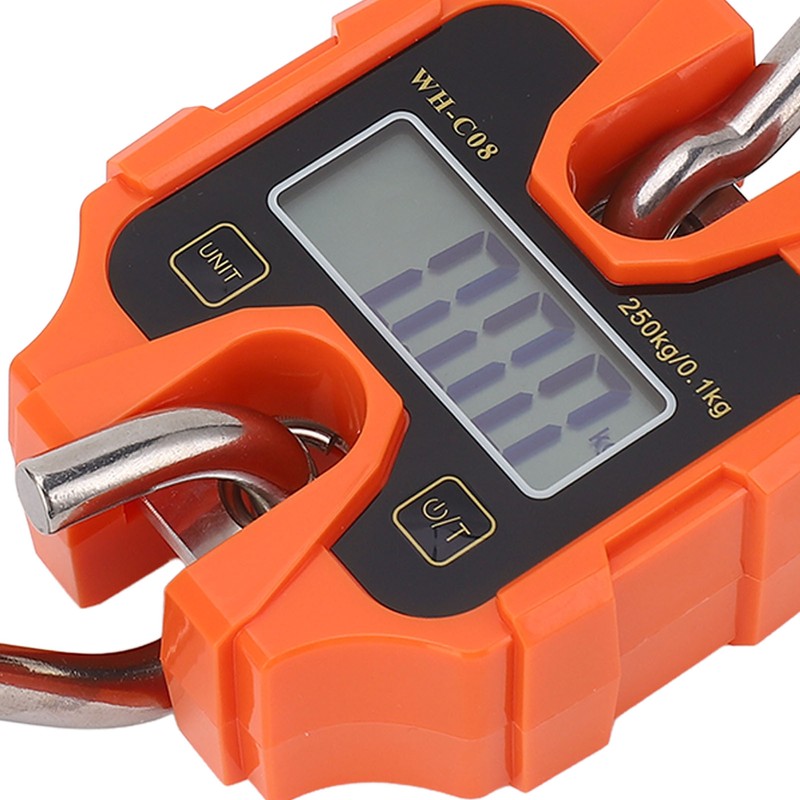 Digital Crane Scale 550lb High Accuracy Compact LCD Handheld Hanging