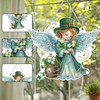 ARTopet DIY Diamond Pendant Ornament St. Patrick's Day Clover Angel