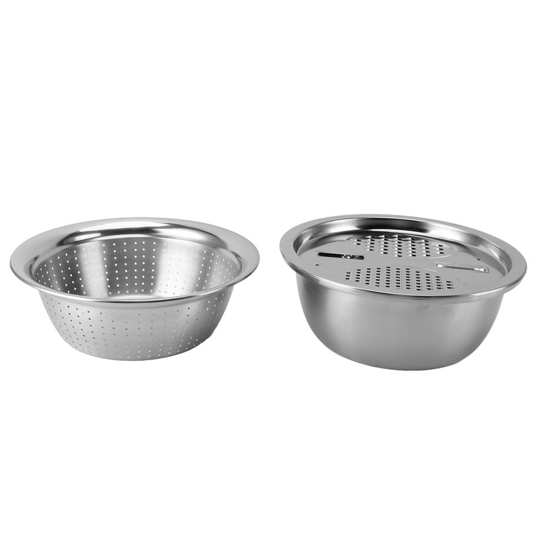 3 In 1 Colander Strainer Set Stainless Steel Rice Washing
