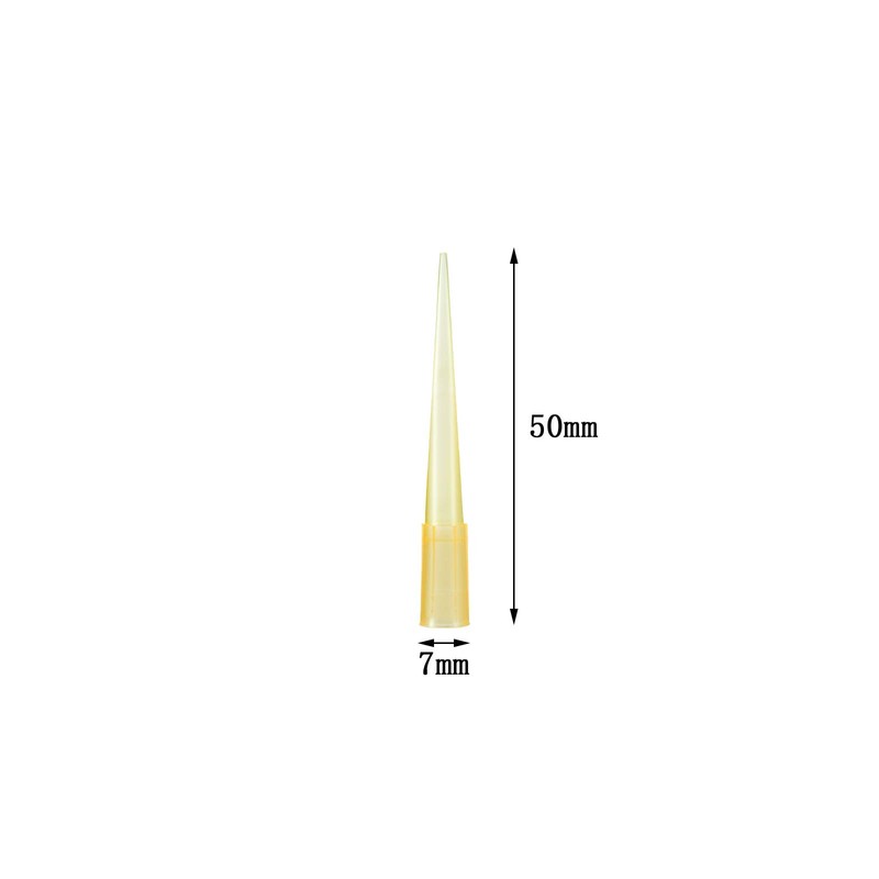 Eowpower 1000 Pcs Clear Yellow 200UL Laboratory Lab Plastic Liquid