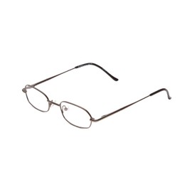 Calabria Metal Flex KIDS 1005 Oval Reading Glasses +0.00 Dark Gunmetal/Black Girls