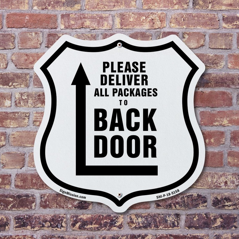 Please Deliver All Packages To Back Door Left 6 inch