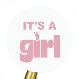 120 pcs Pink It's A Girl Baby Shower Stickers, Gender Reveal Party Stickers, Girl Baby Shower Decor