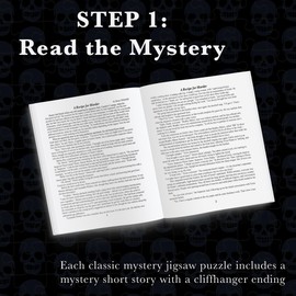 Bepuzzled Classic Mystery Jigsaw Puzzle - Foul Play & Cabernet, Red